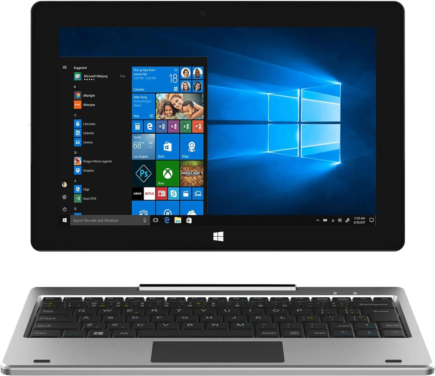 Supersonic 10.1-inch Windows 11 Tablet, Intel Celeron CPU, Detachable Keyboard, Model SC-5032WKB
