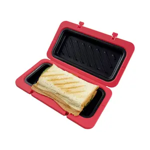 1 Piece New Rectangular Microwave Sandwich Tray, Food Grade Silicone, Quick Even Cooking, Baked Crispy Toasts, Cheese, Wings, Bacon, Steak, Dishwasher Safe
