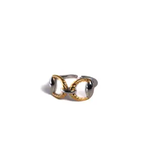 The Upper Hand Horse Bit 316L Stainless Steel Adjustable Ring, Tarnish Resistant & Water Friendly