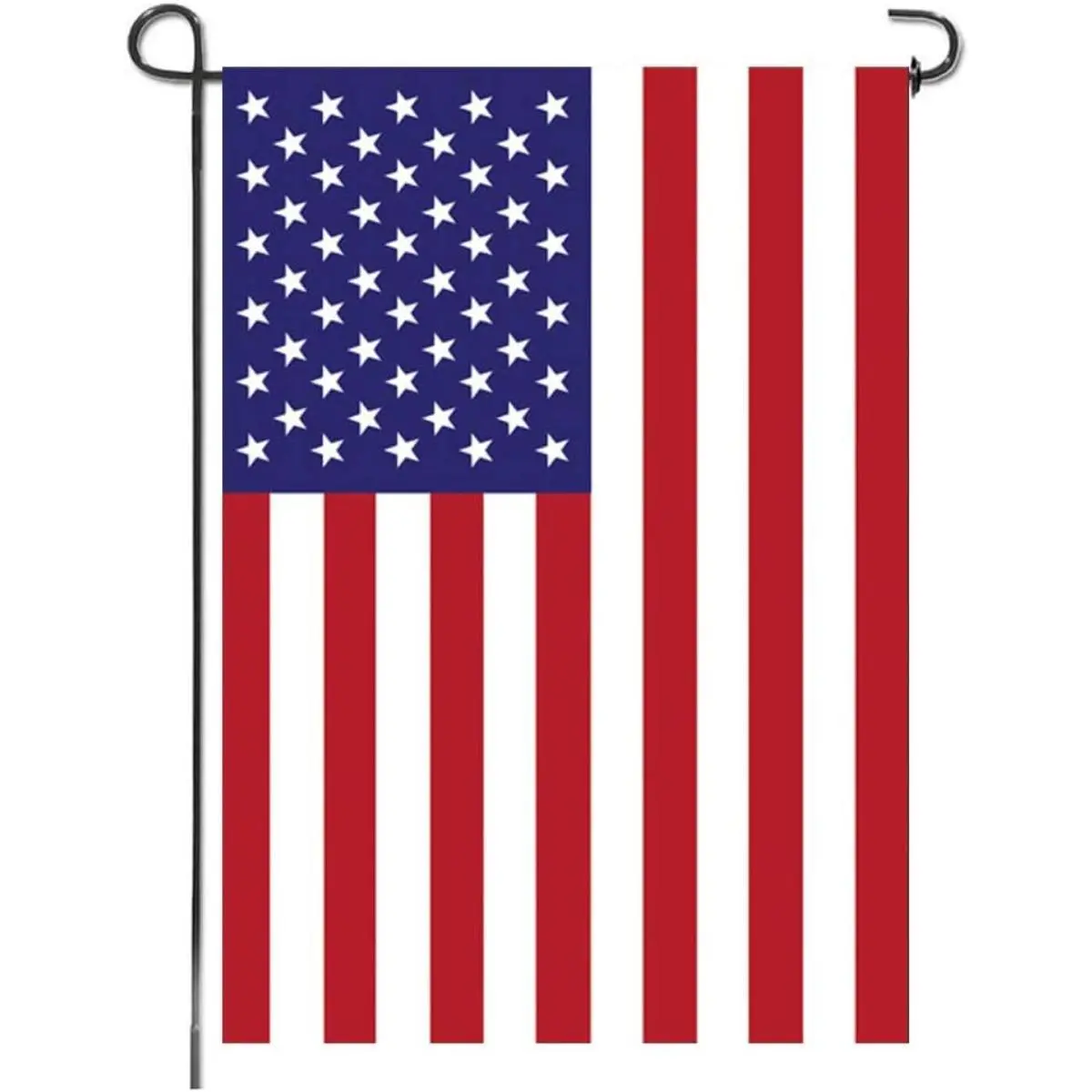 American US Flag Garden Flag 12x18in, Double-Sided Patriotic USA Yard Decor, Red White Blue Stars & Stripes Outdoor Banner for Fourth of July