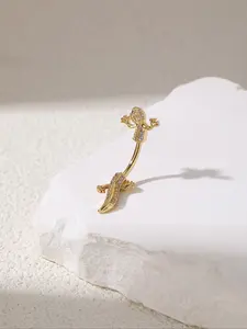 Women's Animal Lizard Belly Ring, Artificial Zirconia Body Jewelry, Casual Party Accessory, Comfortable Wear-Through Design, Belly Button Rings