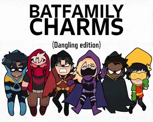 Dangling Batfam Keychains, Batfam Character Acrylic Keychains, Cute, Durable, And Perfect For Bags, Keys, Or Gifts. Great For Daily Use Or As Thoughtful Little Gifts For Your Friends And Yourself.