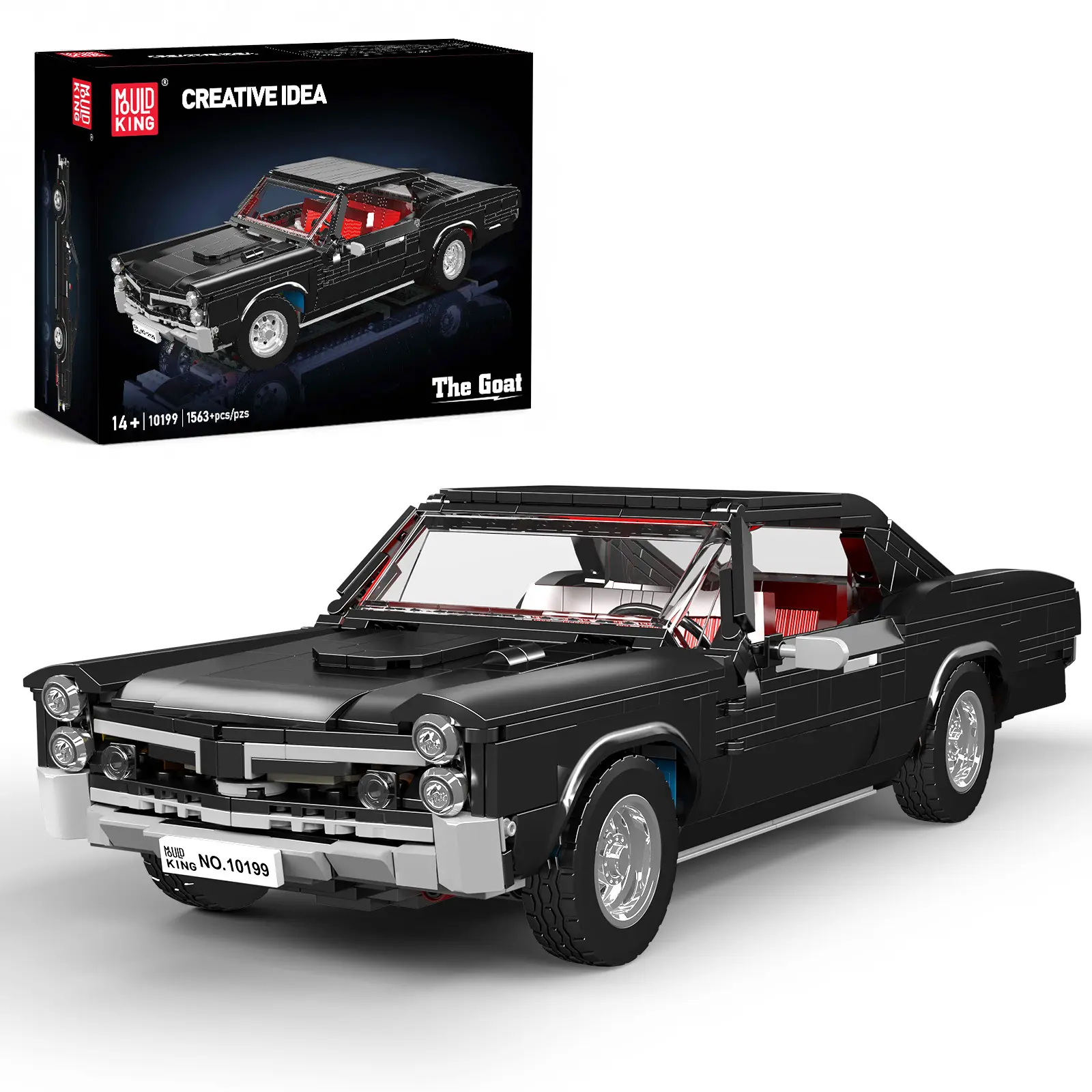 Mould King 10199 Car Model Kit, MOC Building Blocks | Collectible Sports Car, Building Set for Adults (Static Version, 1563 Pieces)
