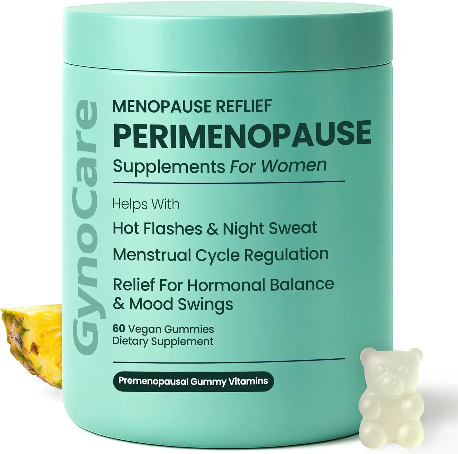Perimenopause Supplements for Women | Perimenopause Gummy Vitamins for Hormonal Balance & Mood Support | Helps Reduce Mood Swings & Supports Menstrual Cycle Regulation | 60 Vegan Gummies