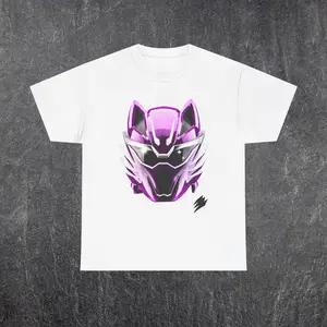 Jungle Fury Purple Ranger Tee - Casual Retro Graphic T-Shirt with Unique Design, Oversized Fit, Cotton Material