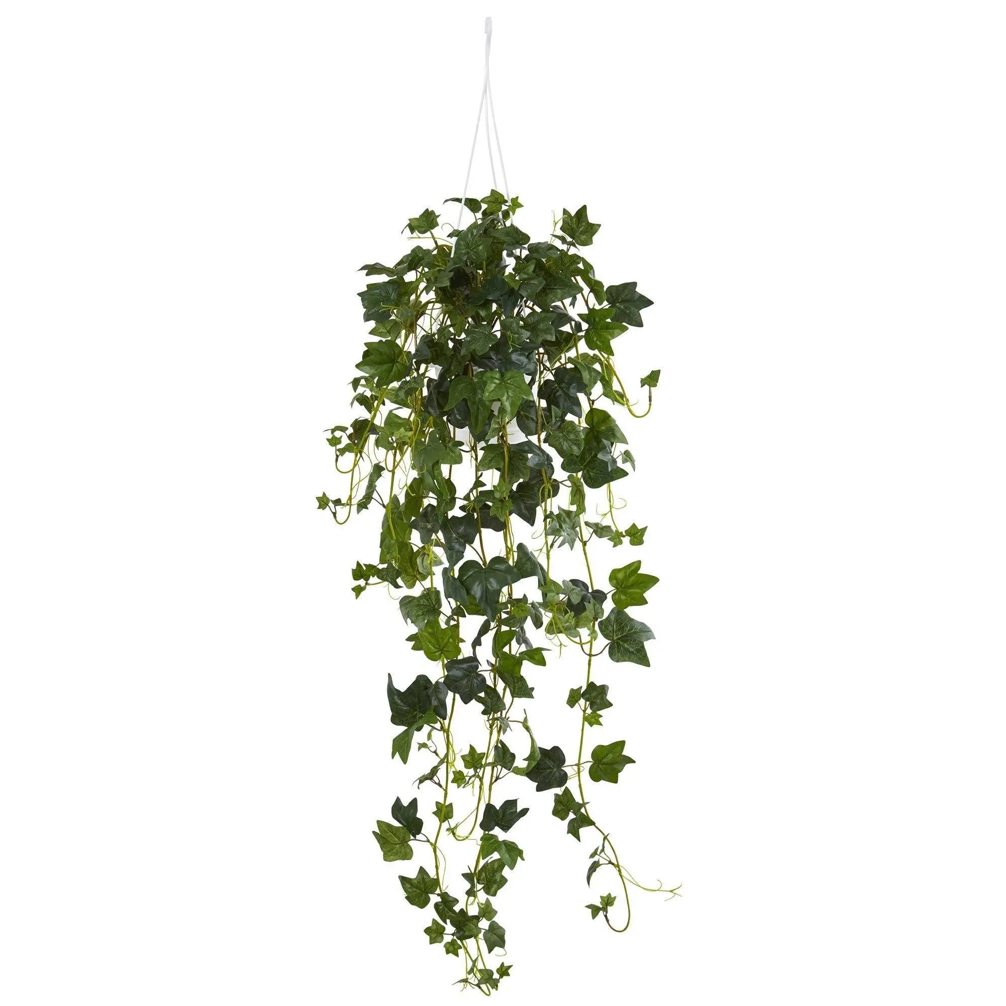 Synthetic Realistic Artificial English Ivy Hanging Basket Plant - Decorative Greenery for Small Apartment, Room Accessories, Window Decor, Faux Hanging Planters & Baskets