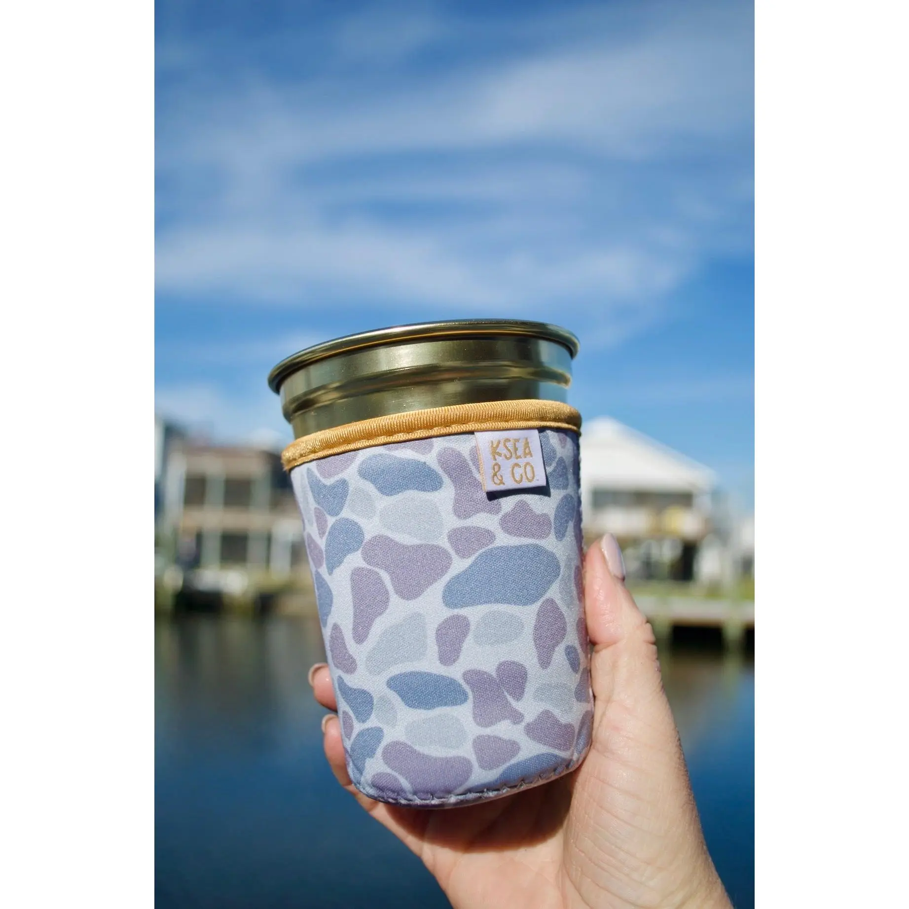 Camo Iced Coffee Drink Sleeve