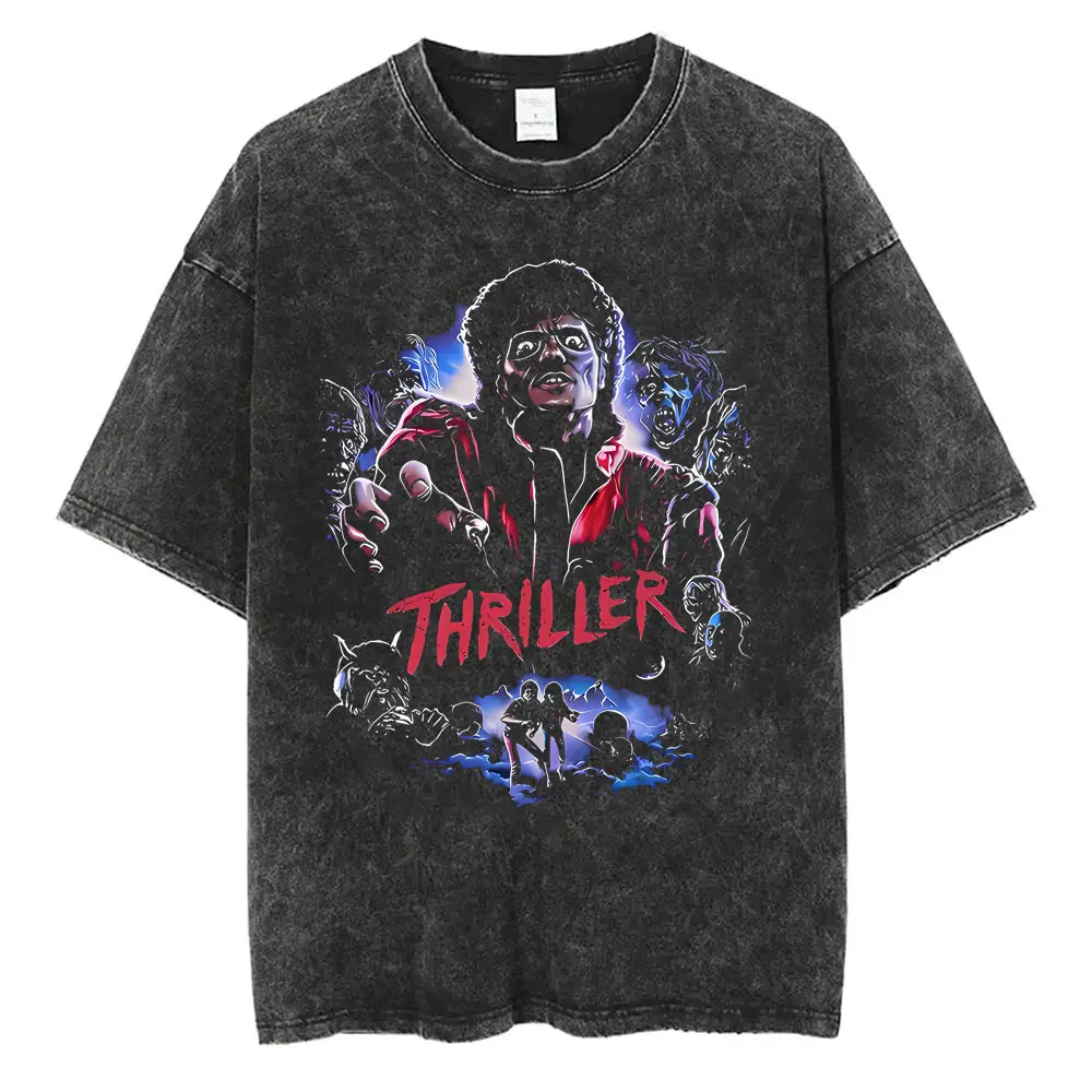 Washed Vintage Thriller Graphic T Shirt Cotton Casual Streetwear Daily Wear Retro Gothic Rock Style Punk Oversized Loose Fit For Men Women Teens Trendy Fashion Washed Vintage Thriller Graphic T Shirt Cotton Casual Streetwear Daily Wear Retro Gothic Rock Style Punk Oversized Loose Fit For Men Women Teens Trendy Fashion