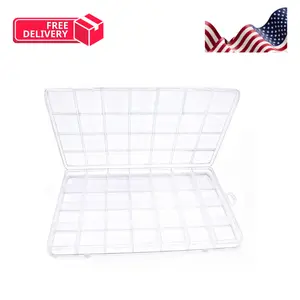 28 Grids Plastic Bead Organizer Box, Organizer Container Storage Box