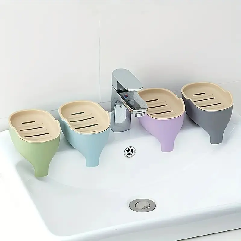Cute 2-Layer Elephant-Shaped Plastic Soap Dish, Green Bathroom Soap Storage, Individual 1-Piece Pack Home Improvement Accessory