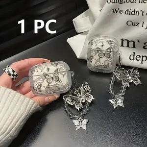 Butterfly Hanging Chain Earphone Box for AirPods, Stylish Protective Case, Durable Accessory for Daily Use, Perfect Gift Idea