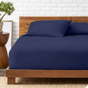 Deep Pocket King Sheet Set for Air Mattress - 3/4PC Fitted Sheet, 1 Piece Fitted and 2 Pieces Pillowcases -  Solid Color Bed Sheets Set Luxury Bedding Sheet for Hair and Skin - Durable Microfiber Fitted Bed Sheet