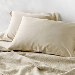 King 400 Thread Count Rayon from Bamboo Pillowcases Light Olive Green - Casaluna