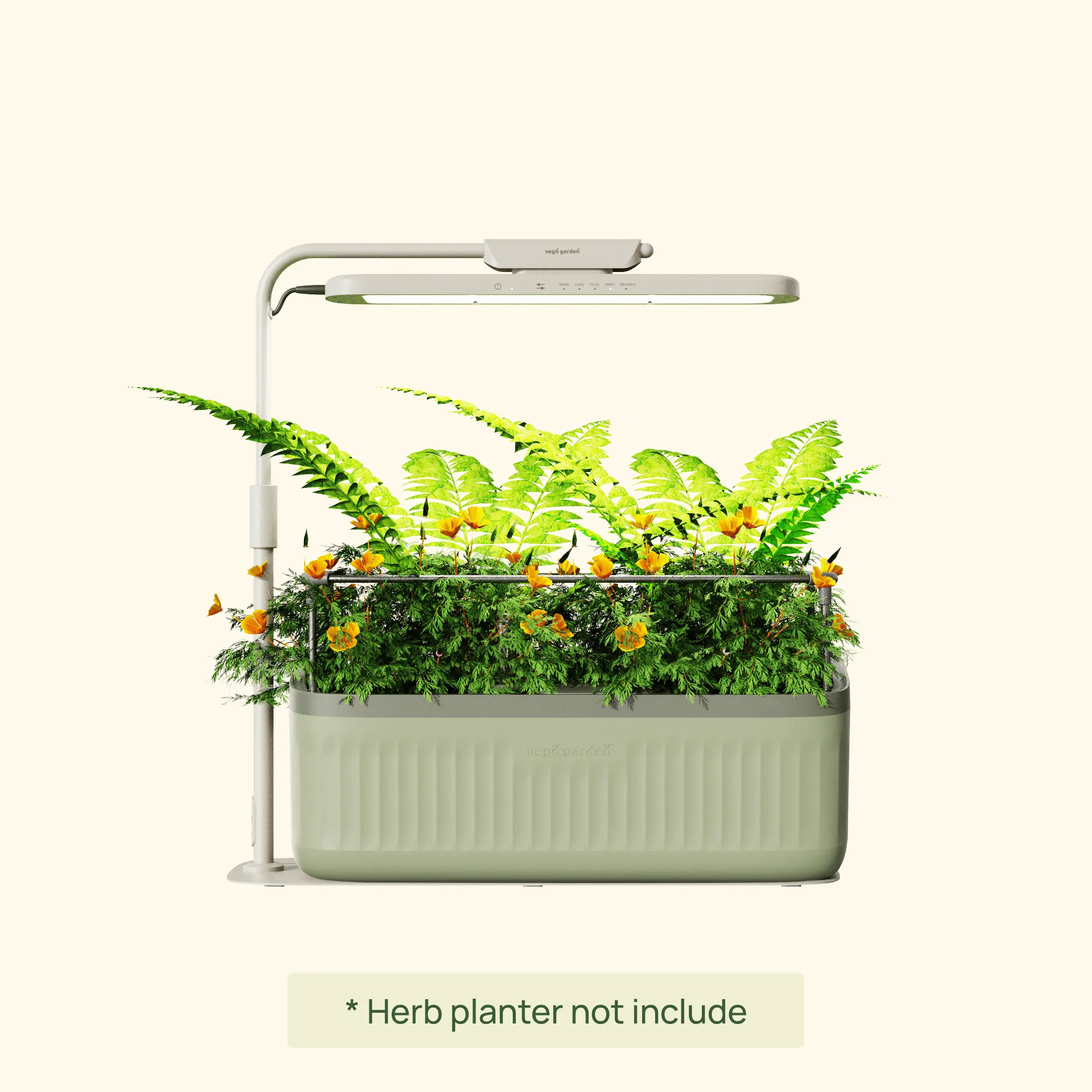 Vego Garden Grow Lights Stand for Indoor Plants Full-Spectrum LED Light with 5 Modes & Adjustable Height 14.9" to 22.5" for Seedlings Fruit Herbs Greens & Microgreens Heavy Duty Greenhouse Modern Design