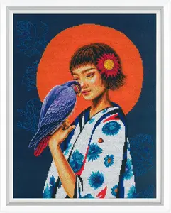 A bird in gentle hands - freedom in the heart M1072 Counted Cross Stitch Kit