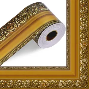 78ft Gold Frame Bulletin Board Border Vintage Die Cut Straight Rolled Border Trim for School Classroom Home Office Party Chalkboard Wall Decor