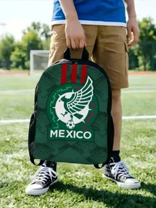 1PC College Bag Mexico Sturdy Shoulder Backpack Football Office Staff For Gifts New Bookbag Office WorkBack to School Season Match Day Essentials