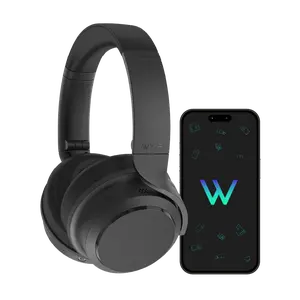 Wyze Headphones — #1 Over-Ear Headphones on TikTok, Active Noise Cancellation Bluetooth Audio Earphones, Lightweight, Aux Cord, Rich Bass, Android iOS