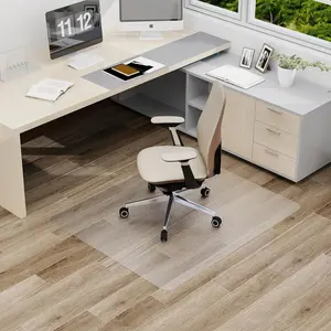 Clear Office Chair Mat, 36"x48" No Slip Vinyl Desk Chair Mat for Hard Floors, 2mm Thick Heavy-Duty Computer Floor Mat,  Rolling Chair Floor Protector for Home Office