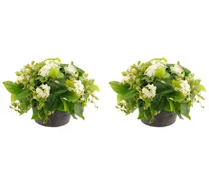 Haute Decor 24" Hydrangea Urn Filler w/ Adjustale Height, S/2