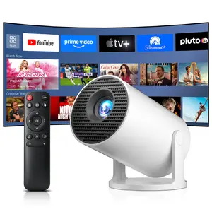 Salange Smart Mini Projector with 5G WiFi6 Bluetooth,Android Portable Projector,4K/8K Support,Short Throw Video Projector, Auto Keystone 180 Degree Rotation, Smart Proyector for Home Outdoor Movie Projector HY300PRO+ 2026 New Upgraded