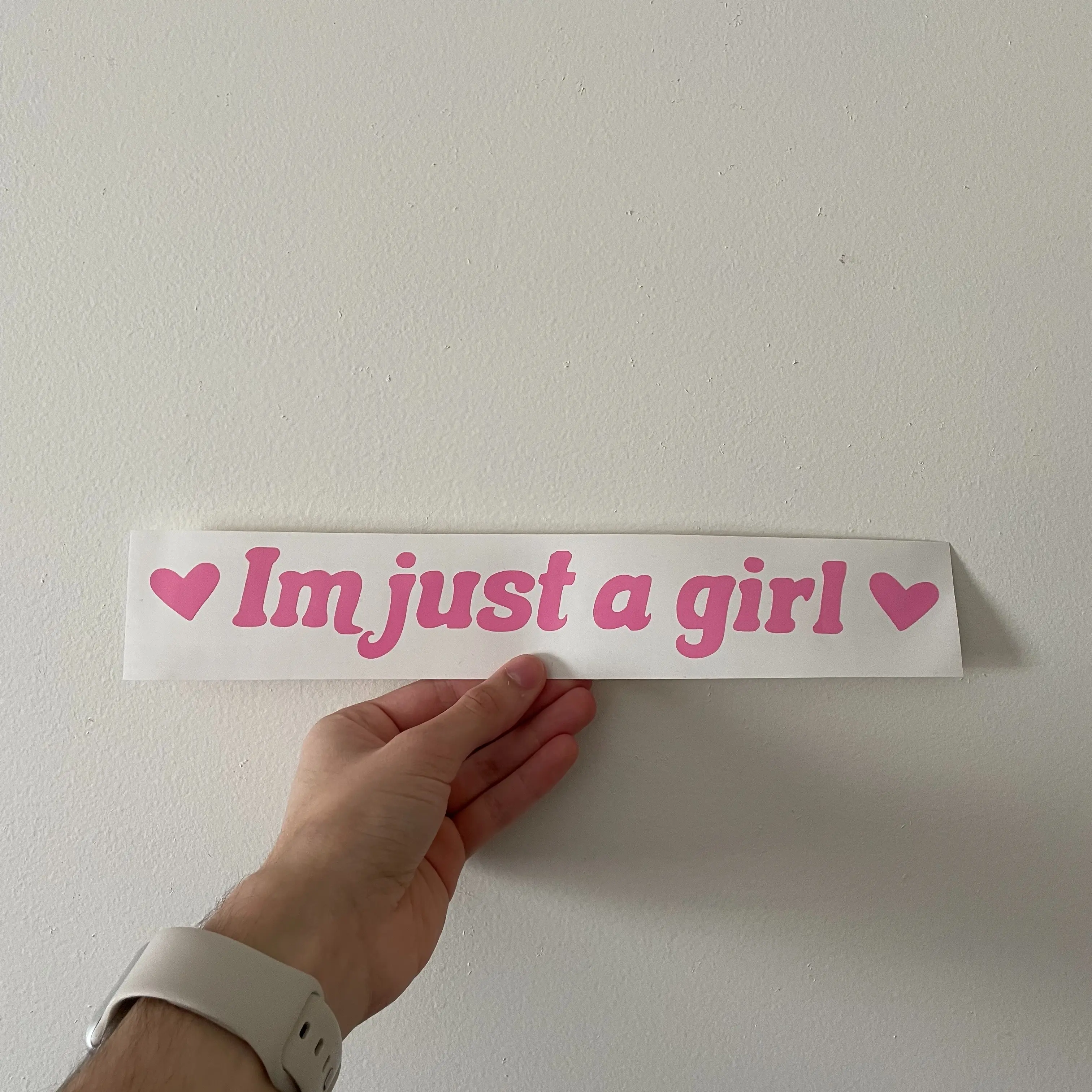 Im just a girl Vinyl Decal for Car, laptop decal, car accessories, Window Sticker
