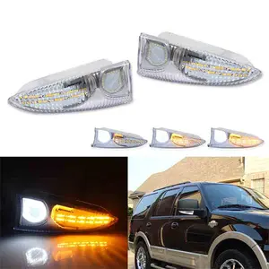 Dynamic LED Mirror Turn Signal Puddle Lights For Ford Expedition Navigator 2003 2004 2005 2006 Replace OEM 2L7Z-13B374-AA & 2L7Z-13B375-AA