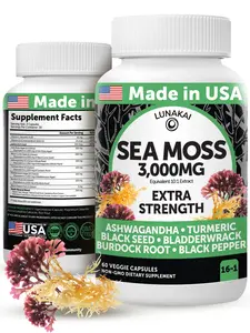 Lunakai USA Made Fruits & Veggies Superfood Supplement - All-in-One Blends, 180ct Veggie Capsules for Adult Healthcare & Fitness Dietary Support
