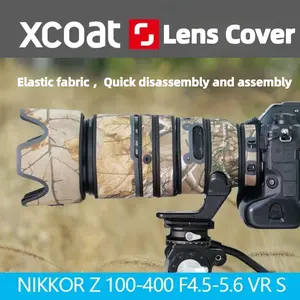 XCOAT Waterproof Camouflage Lens Cover for Nikon Z 100-400mm F4.5-5.6 VR S –Perfect for Wildlife and Sports Photography Camera Protection
