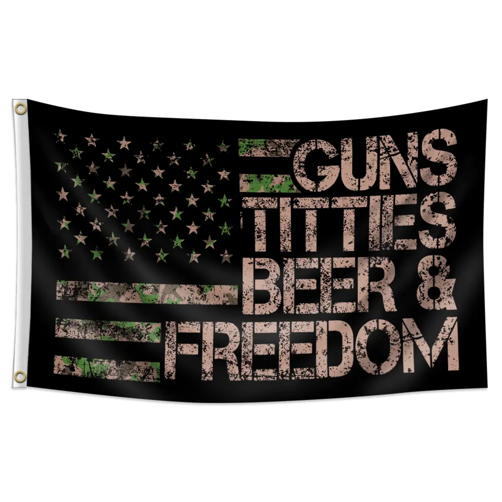 Black American Flag Banner, 3x5 Feet, Durable Men's Cave Wall Flag, Includes 4 Brass Rings, Ideal for Dorm Room Decor, Outdoor Parties, Home Decor Supplies, Decoration, Decorating