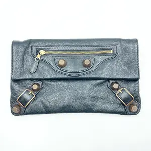 Pre-owned Balenciaga Leather Clutches & Wristlets Motocross Giant 21 Envelope Clutch