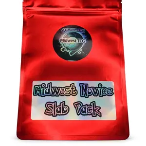 Midwest TCG Novice Slab Pack-1 Guaranteed 10 Slab CGC PSA TAG - 2 Booster Packs- 2 Vintage Trading Card's 2 Hits AR IR EX Vstar Vmax- 2 Custom Holographic Stickers