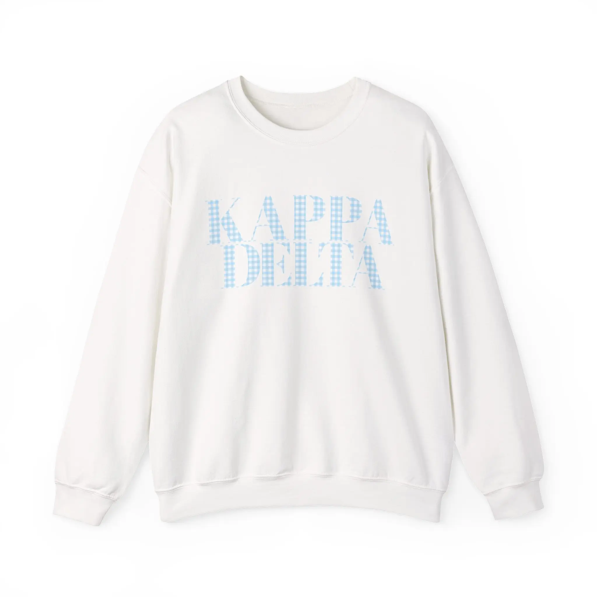 Kappa Delta Plaid Letters Sweatshirt | Sorority Crewneck