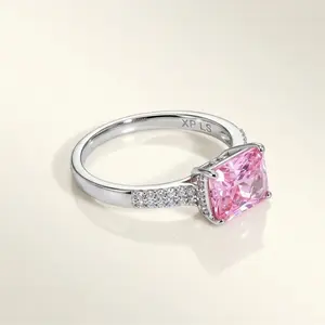 1.5ct East-West Radiant Rectangular Cut Silver Ring  Waterproof & Tarnish-Resistant Modern Minimalist Jewelry