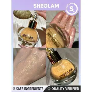 SHEGLAM Multi-use Glitter Body Highlighter Mist-Frosted Shimmer Body Bronzer Setting Spray Makeup