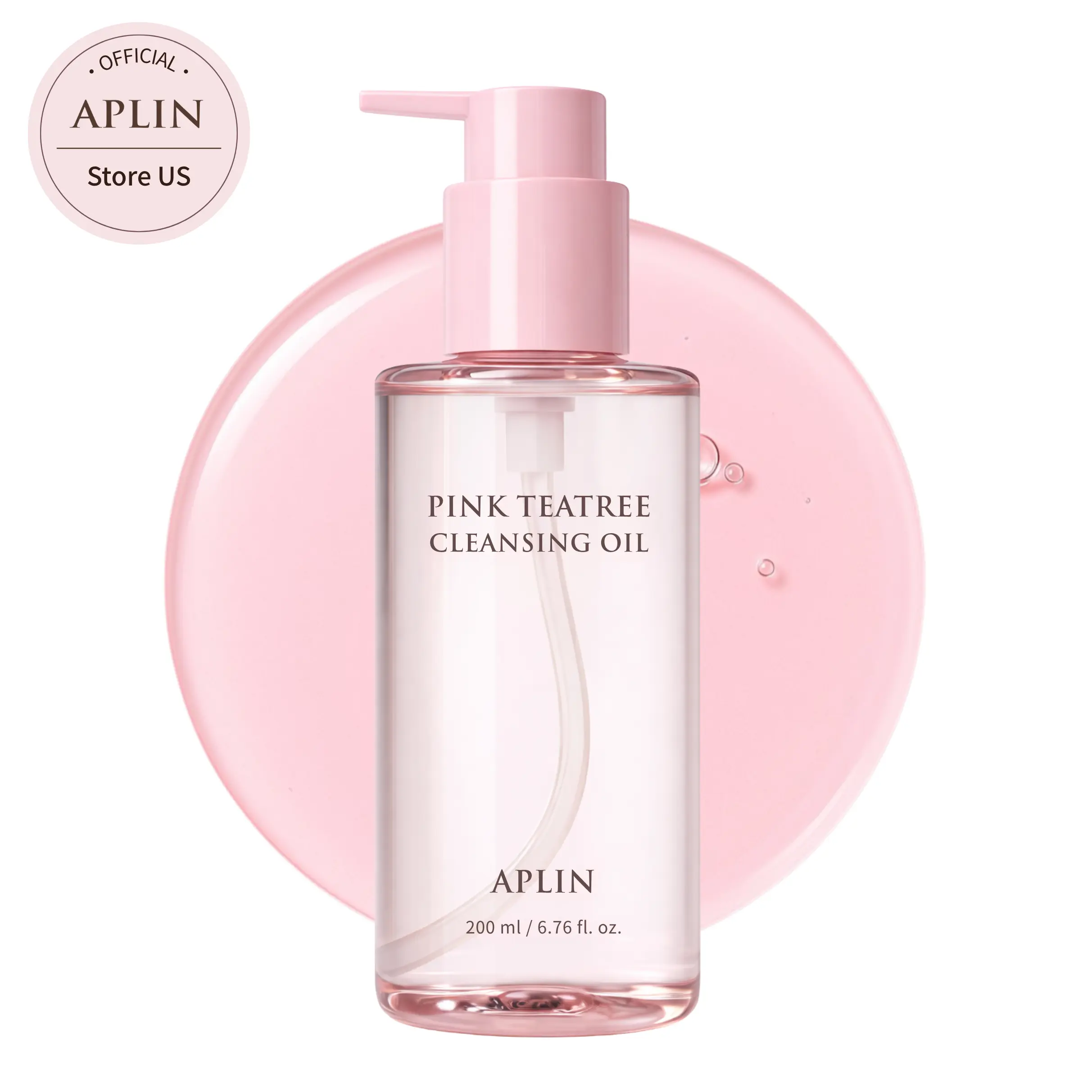 [APLIN Official] Pink TeaTree Cleansing Oil 200ml | Exfoliation, Pore, Facial Oil Cleanser, Centella, Tea Tree, Sensitive Skin, Acne Treatment, Makeup Remover, Korean Skin Care, Face wash, gentle