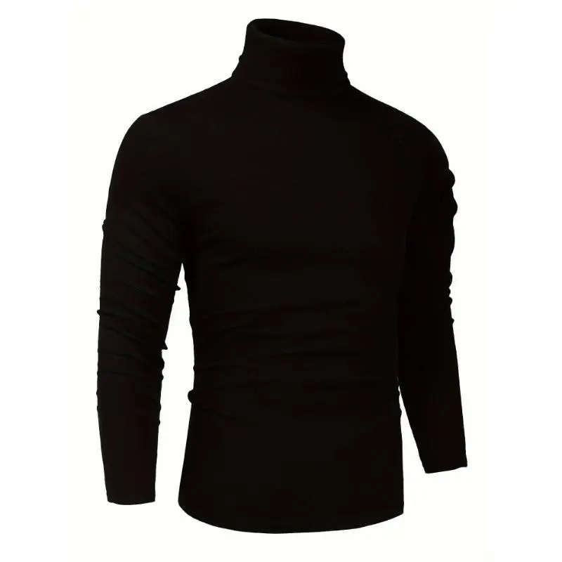 Men's Casual Slim Fit Basic Tops Knitted Lightweight Turtleneck Pullover Sweater