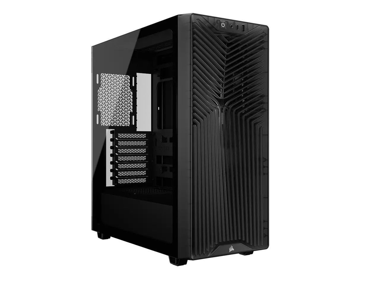 CORSAIR 3200D RS Mid-Tower PC Case - Supports a 360mm radiator - ASUS BTF, MSI Project Zero, and Gigabyte Project Stealth Compatible - Angled bottom fan mount for GPU cooling - Smoke