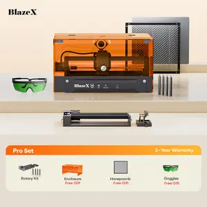 BlazeX 10W Diode Laser Engraver Pro Bundle – Easy DIY Laser Cutter for Wood, Leather & Acrylic | Perfect for Crafts, Small Business & Gifts | Beginner Friendly & Precision Engraving