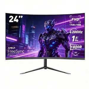 24" Curved 200Hz IPS Gaming Monitor 1ms, FreeSync, Smooth FPS, PC & Console Ready, High Performance Gaming Display