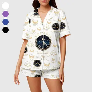 Velaris ACOTAR Satin Pajama Set, City of Starlight Inspired Sleepwear, Fantasy Book Lounge Outfit, Cozy Nightwear Gift for Readers