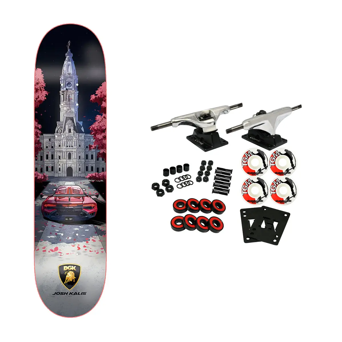 DGK Skateboard Complete Josh Kalis Night Squad 8.06 x 31.2"