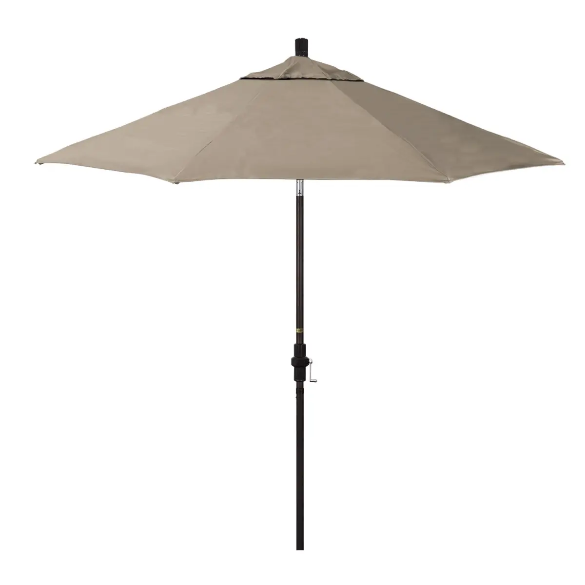 Sun Master Series 9 ft. Round Aluminium & Fiberglass Cranked Tiltable Market Umbrella, Taupe Sunbrella, Outdoor Shade Solutions for Sun Protection