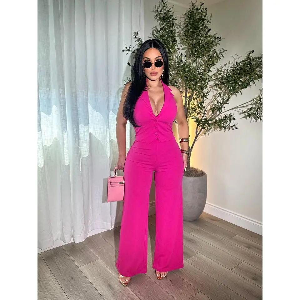 Executive Pink Jumpsuit