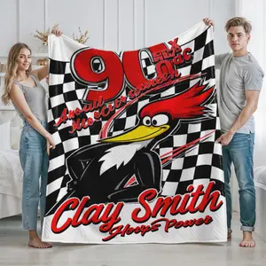 Clay Smith Cars Racing Checkered Flag Print Blanket for Car Enthusiasts and Motorsport Fans Cozy Throw for Home Use and Outdoor Events Ideal Gift for Fathers Day Christmas Thanksgiving Birthday and Special Occasions Lovers of American Horsepower and