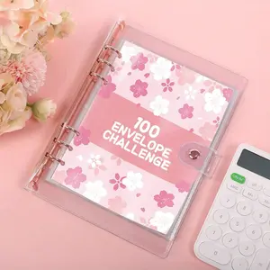 2026 Money Saving Challenge Binder, 1/2 Pcs Budget Binder with Cash Envelopes, Savings Tracker Organizer, Savings Challenges Book for Home Office Finance Checklist Organizer For New Year Valentine's Day Gifts