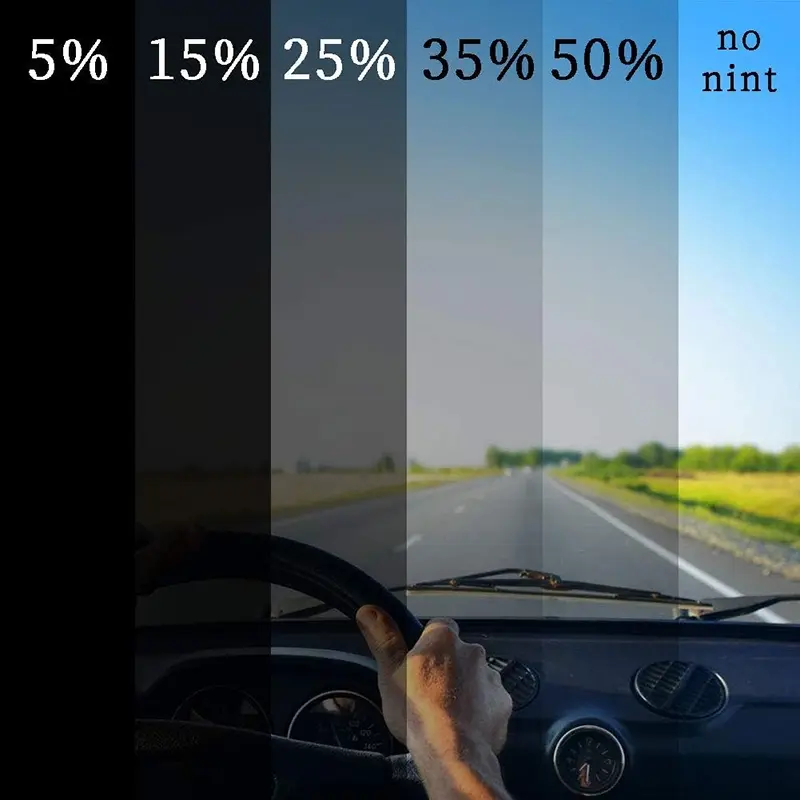 Car Window Tint Film, 50% Vlt 20"x10' Ft Ceramic Film, Blocks 99% UV&IR, Heat Resistant Anti-Glare,  Window Film One Way Mirror Tint Vinyl Daytime Privacy Static Non-Adhesive Deco Heat Control Anti UV Window Covering fo Sun Shade Film, Car Accessories