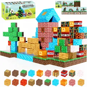 Magnetic Blocks-100PCS Magnetic Building Blocks Magnetic Tiles Stacking, Build Mine Magnet World Set, STEM Montessori Sensory Toys magnet blocks,Safe Creativity Toddler Kids Toys, Preschool STEM Learning Toys for 3+ Year Old Boys and Girls,Christmas Gifts