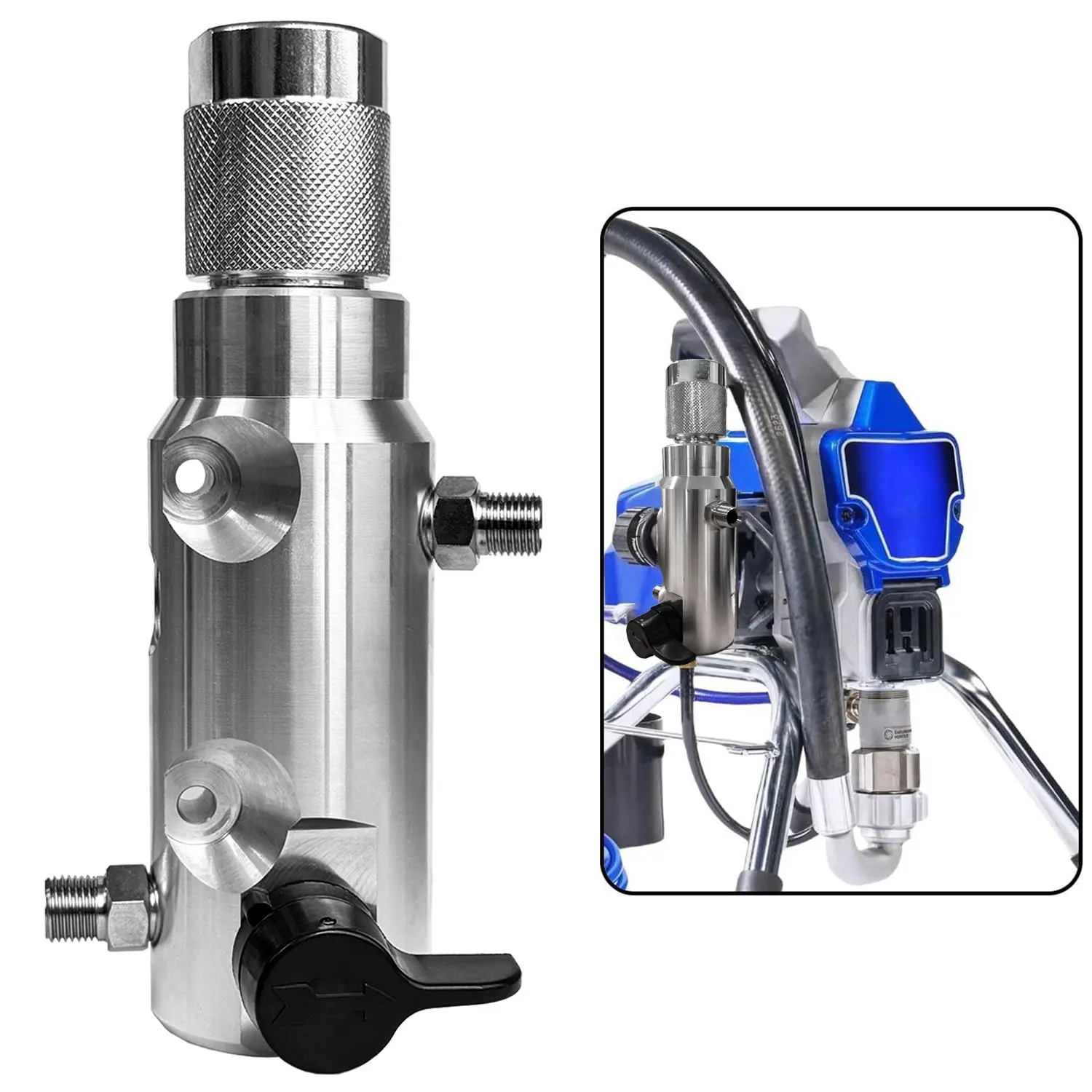 15G455 Fluid Manifold Filter Assembly Return Valve Metal 287167 Compatible with Graco Ultra Max II Ultimate Super Nova MX 11 ST Max II FinishPro 390 395 490 495 595 Airless Paint Sprayer Paint Spraying Tool Paint Sprayer Accessories