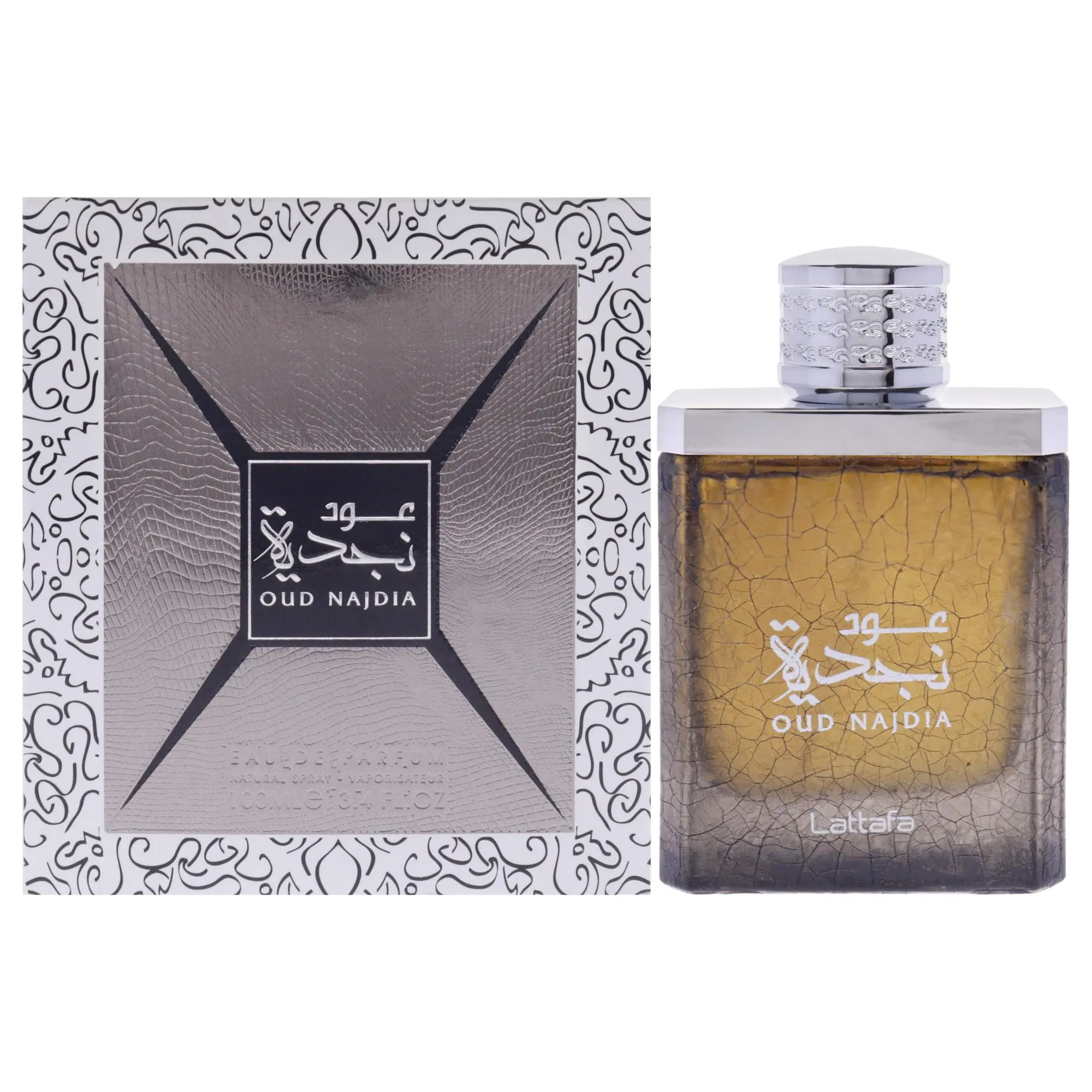 Lattafa Oud Najdia Eau De Parfum for Men — Citruses, Cedar, Cinnamon, 3.4 oz (100 ml) | lattafaamethyst oud edp perfume, unisex amber woody cologne, sweet oud, lattafalong-lasting bergamot cologne, lattafamen's jasoor edp spray, blue oud, agarwood, woody